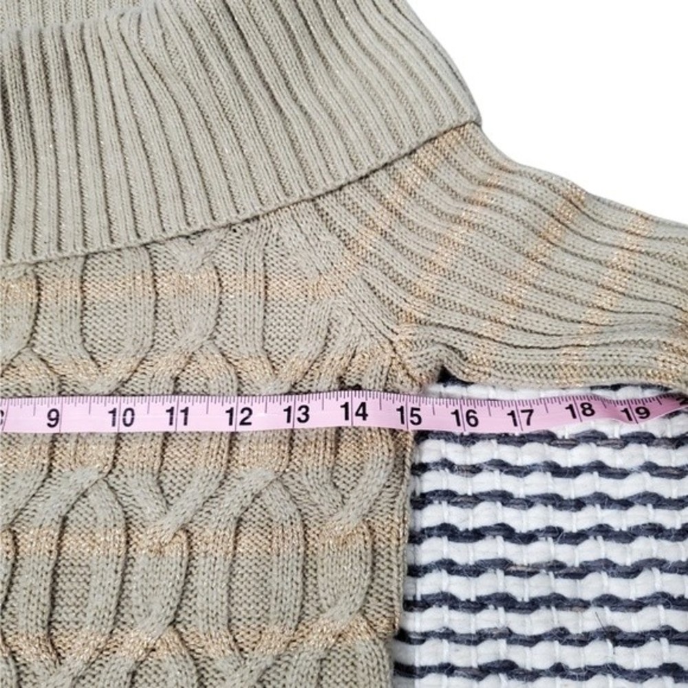 DKNY Cable Knit Tan Sweater Top - Picture 4 of 5